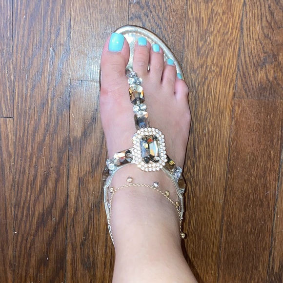 NEW Rhinestone Sandals - Picture 6 of 8